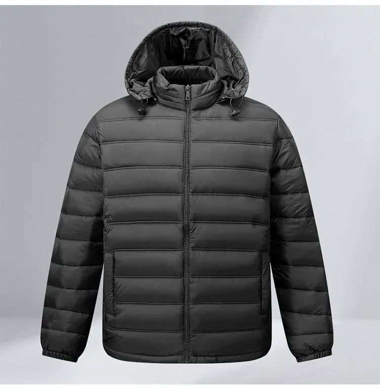 Puffer Jacket Men Hooded Warm Winter Jacket Thick Business Parkas Autumn Outerwear Coat Fashion Casual Lightweight Quilted Coats