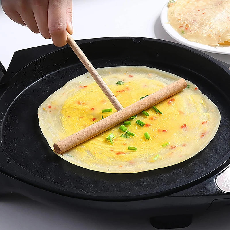 Wooden Crepe Maker Pancake Batter Spreader Stick Spatula Pancake Spreader Tool Crepe Maker Cooking Baking Tool Kitchen Gadgets
