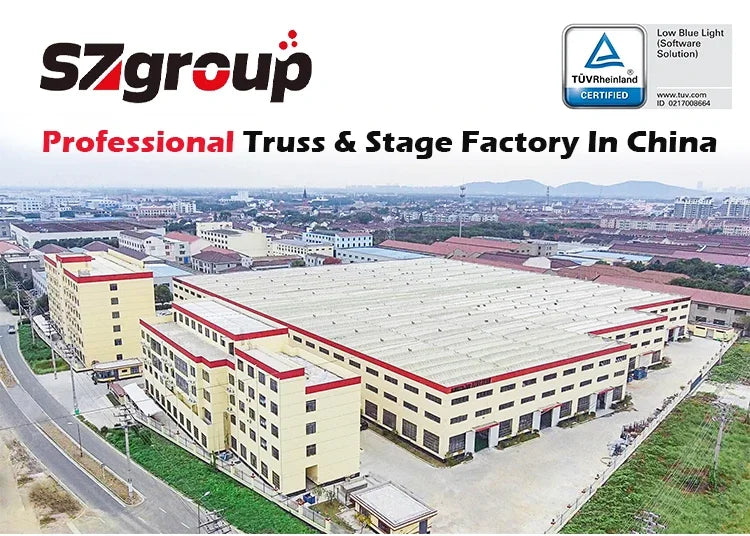 Custom Large Foldable Aluminum Alloy Stage for Concert Events Portable Square Pattern Stage TUV Certified