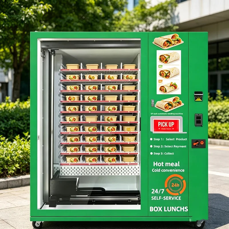 Hot Food Vending Machines for Business Fully Automatic L Hot Meal Dispenser Vending Machine Self Service Lunch Box Vending OME
