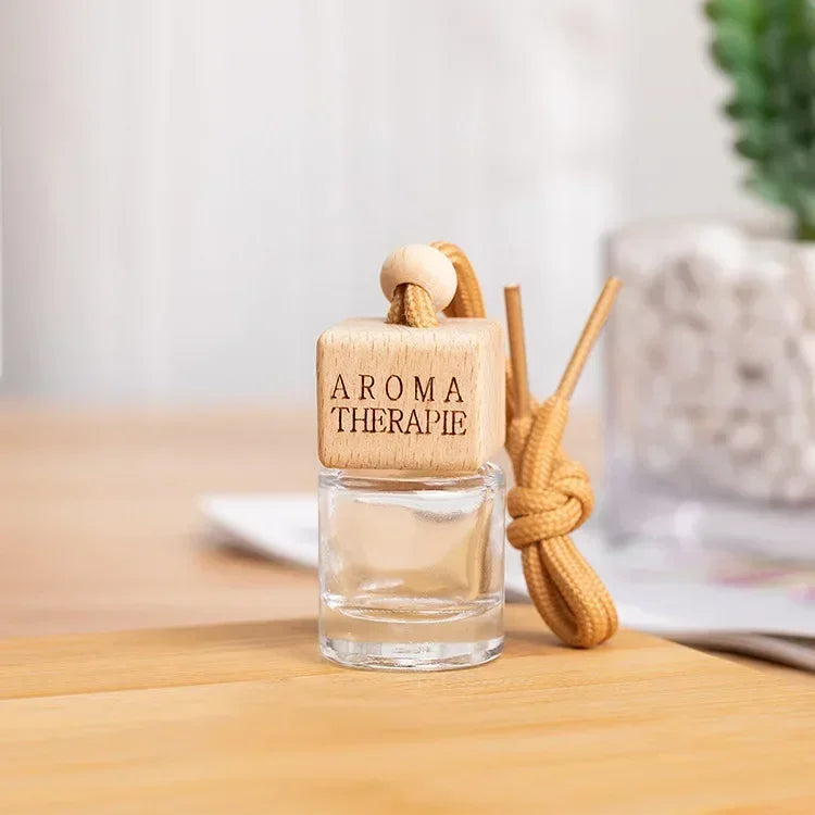 Pack Car Ornament Air Freshener Perfume Square Cap Empty Bottle Scent Essential Oil Diffuser Pendant