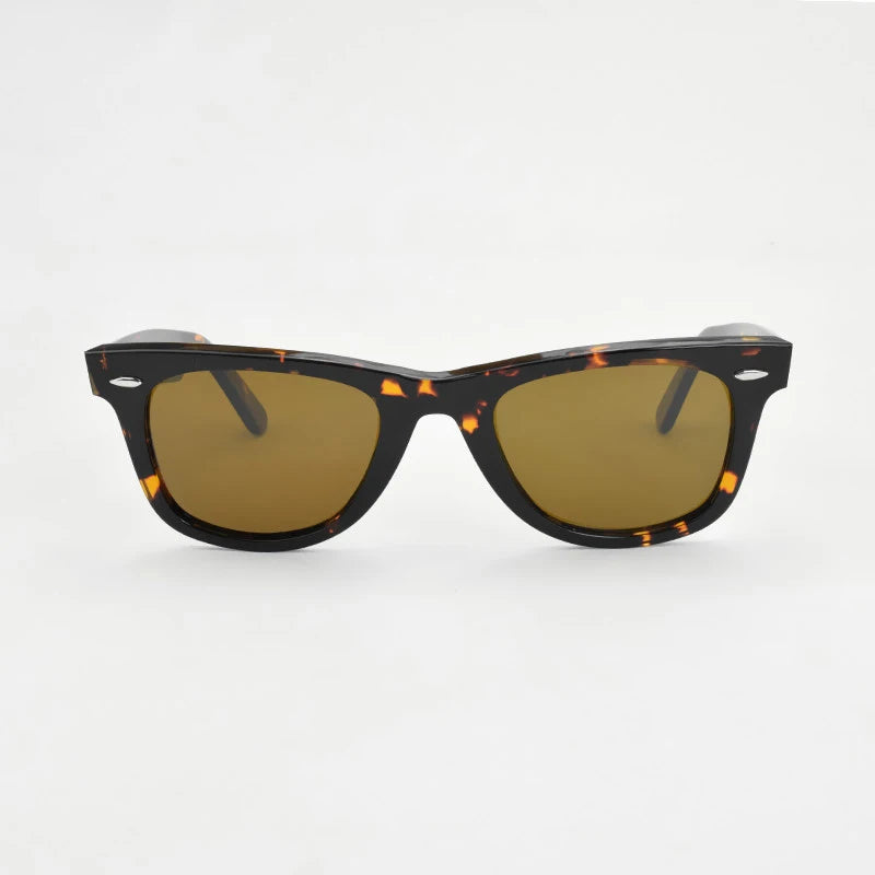 SUN glasses classics Glass lens Acetate sun glasses men Y-2140 Double rivet Design Goggles Elegant Female Square UV sunglass