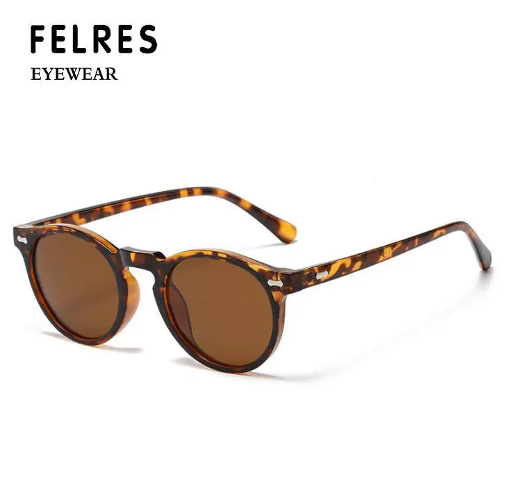 Round Tinted Myopia Glasses Men Black Lens Finished Prescription Nearsighted Glasses Retro Outdoor Shade Driving Sunglasses