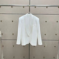Women's loose-fit white suit jacket from Y2K2026 summer collection - stylish and versatile all-season top for women