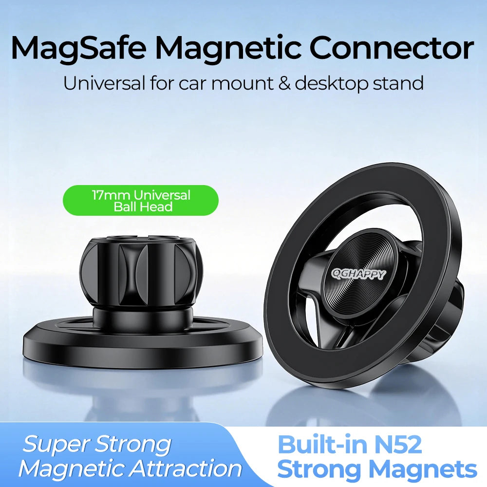 For MagSafe Magnetic Car Phone Holder Accessories Magnet Base for 17mm Ball Head Car Mobile Cellphone Stand Mount GPS Brackets
