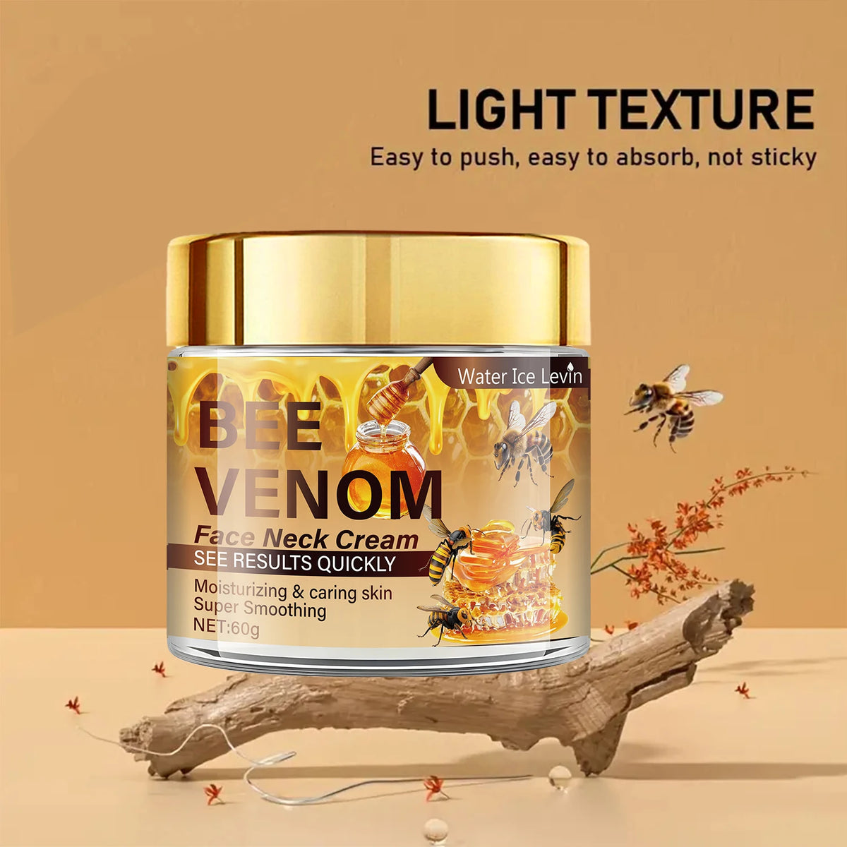 Bee Venom Facial Firming Cream, Contains Vitamin E, Moisturizes and Softens the Face, Brightens Skin Tone, Can Be Used on the Face and Neck