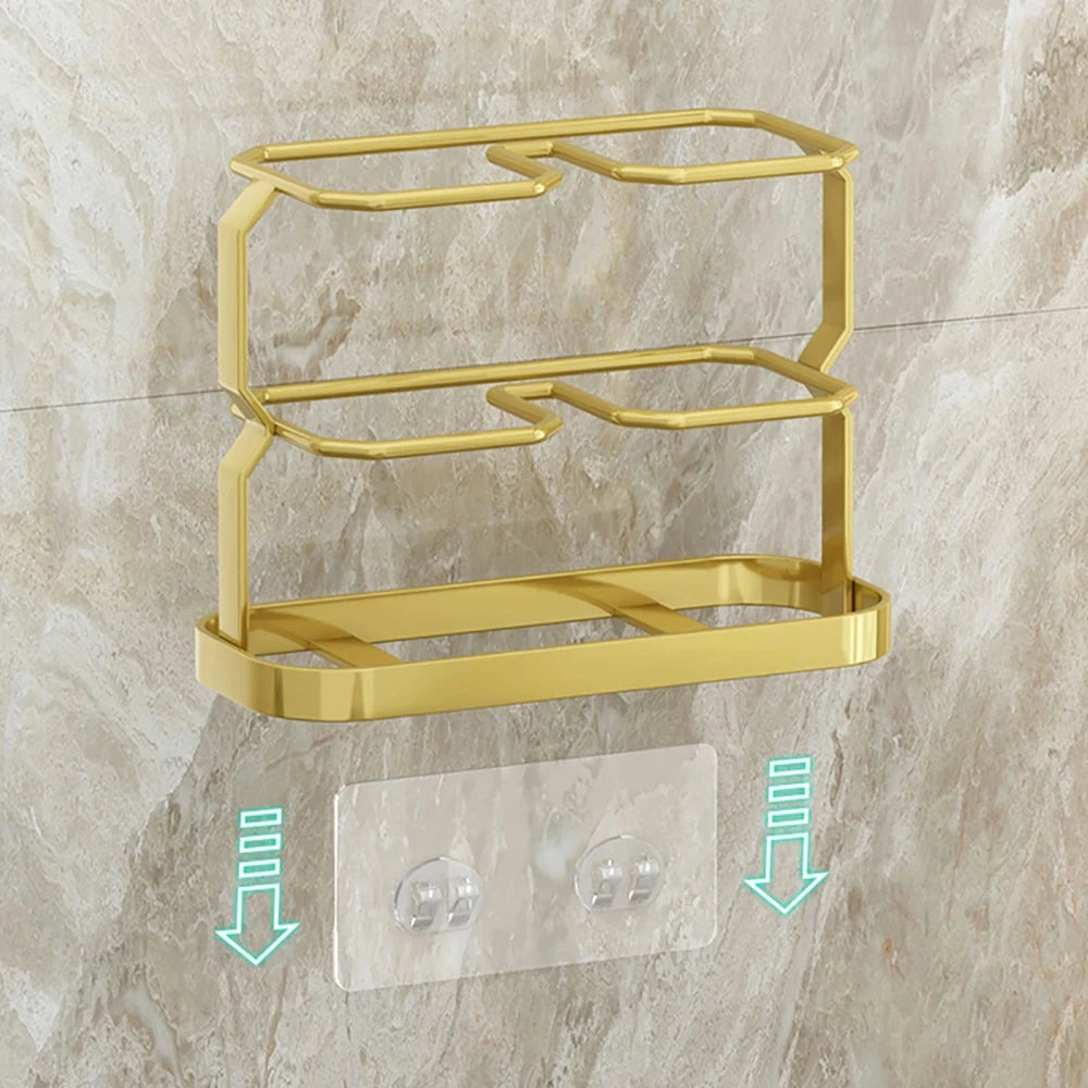 Kitchen Countertop Cutlery Holder Wall Mounted Kitchen Utensil Organizer Rack Knife Holder Spoon Fork Drain Storage Rack