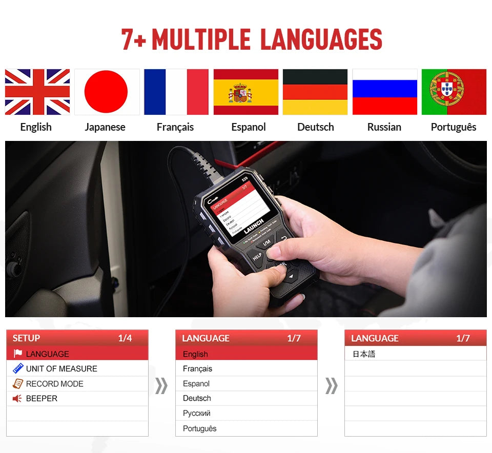 LAUNCH Creader 529 CR529 OBD2 Scanner Automotive Diagnostic Tools OBDII Code Reader Car Diagnost Auto Scan Tools Engine Check