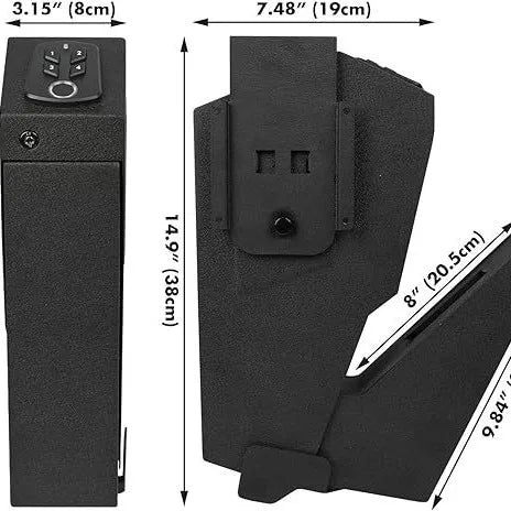 Home-use fingerprint password key pistol safe Cross-border small European and American wall-mounted side-hanging pistol safe box