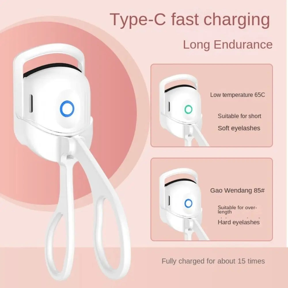 USB Rechargeable Easy To Use Temperature Control Electric Heated Eyelashes Curler Iron Perm Eyelashes Clip Makeup Accessories