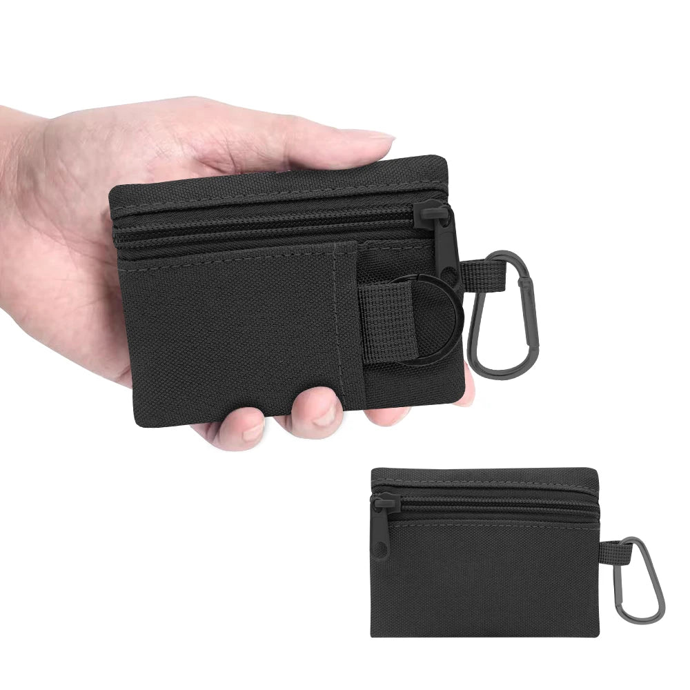 1PCS Mini Tactical Wallet Men's EDC Molle Pouch Portable Key Card Case Coin Purse Hunting Bag Zipper Pack Multifunctional Bag