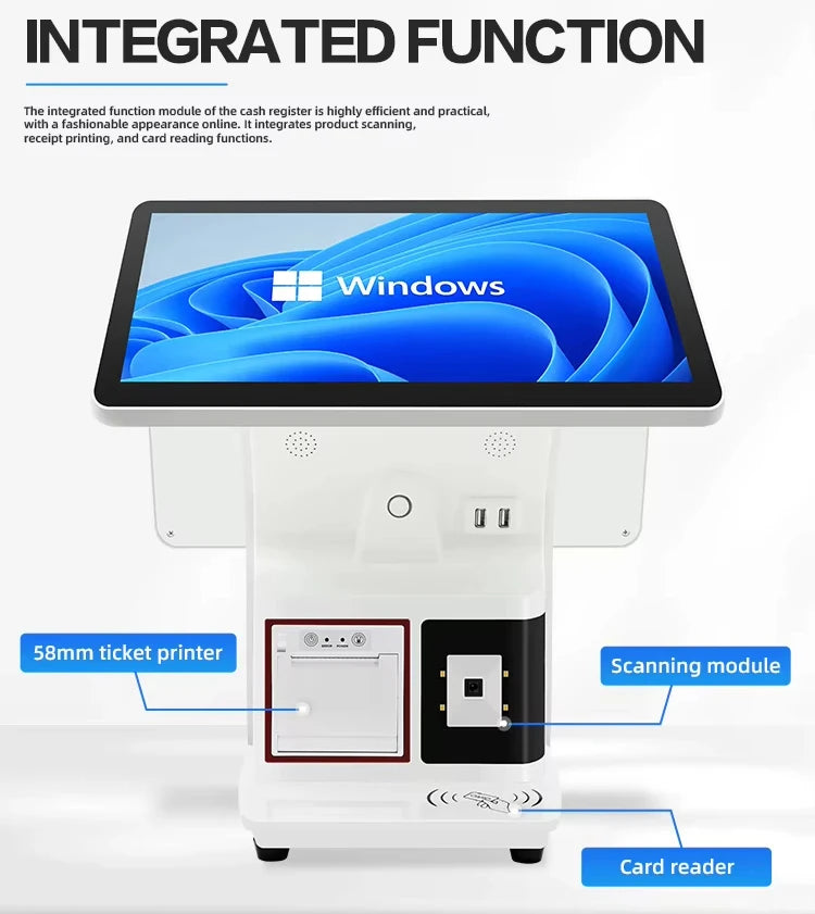 Full-Function All-in-One Touch Screen POS System Premium Cash Register Hardware Machine