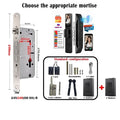 Tuya Wifi App Face Polyglot Electronic Door Lock Fingerprint Recognition Password Smart Digital Lock Key Card 6068 Mortise Lock