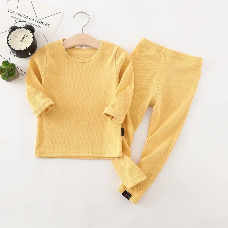 Baby Kids Pajamas Sets Cotton Boys Sleepwear Suit Autumn Girls Pajamas Long Sleeve Pijamas Tops+Pants 2pcs Children Clothing