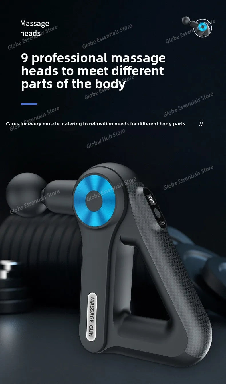 Professional-grade Mini Triangular Fascia Gun Massager, Electric Muscle Massage Gun, Portable for Shoulder and Neck Fitness