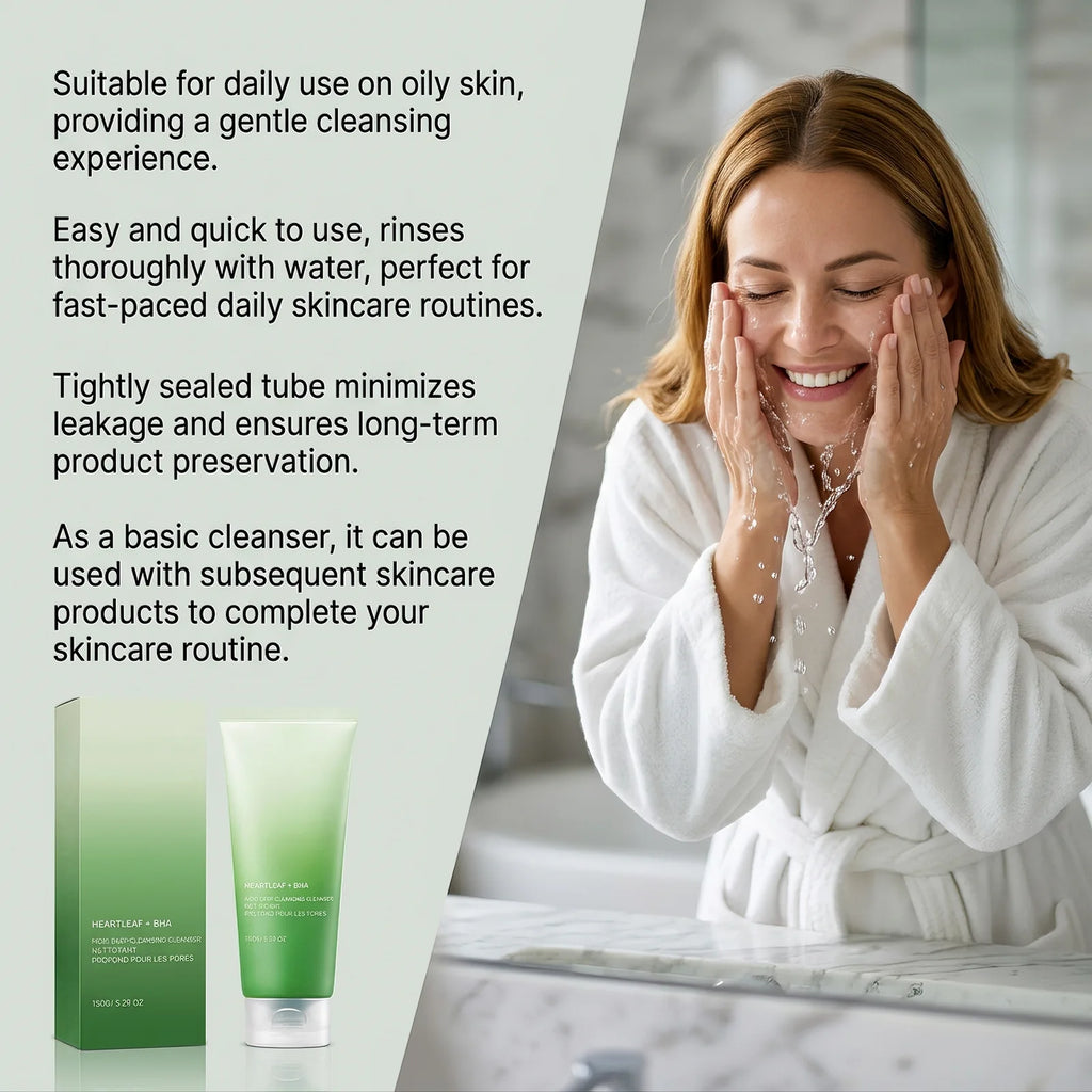 Facial Cleanser Deep Pore Cleansing Soothing Skin Nourishing Oil Control Refreshing Rich Creamy Foam Mild Formula Face Wash 150g