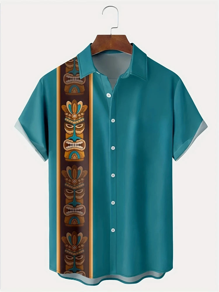 2025 Hawaii Men's Shirts 3d Printed Loose Plus Size Shirts and Blouses High Quality Men's Clothing Beach Party Sweatshirts