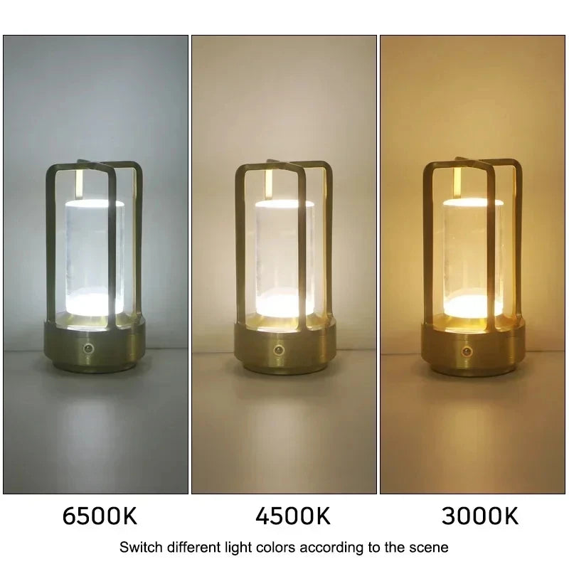 HOMEFISH Night Light Black Gold Silver Table Lamp Touch USB Charging Ambient Light Suitable for Bedrooms Living Rooms