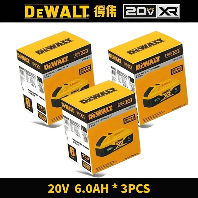 DeWalt Original 20V 60V 6Ah 9Ah MAX Battery Power Tool Replacement for DeWalt DCB184 DCB182 DCB205 DCB200 18Volt 20v Battery