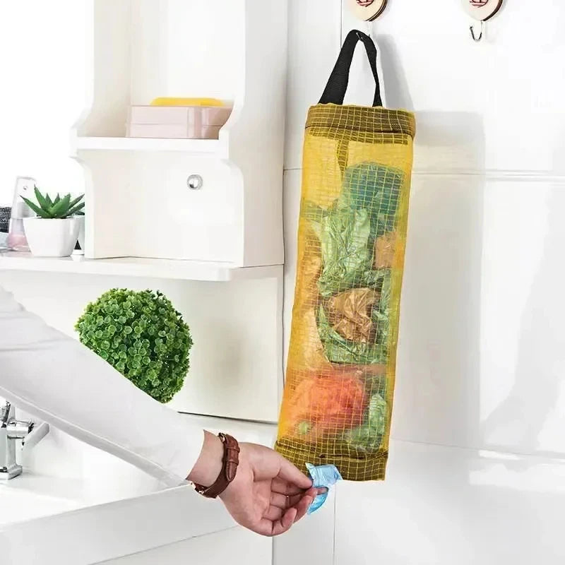 Kitchen Organizer Garbage Bag Storage Basket Garbage Organizer Plastic Bag Holder Garbage Collection Storage Kitchen Accessories