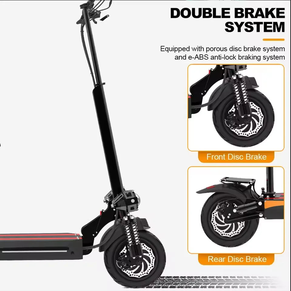 75km Long Range Electric Scooter 20Ah Battery 65km/h Top Speed Street Tires Adults Scooter Long battery life for commuting