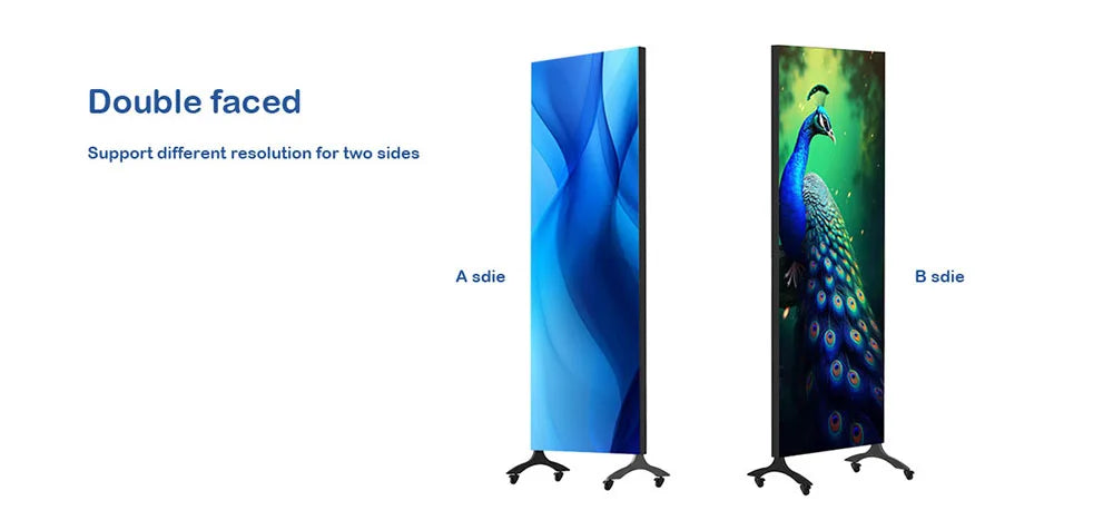 Shopping mall advertising indoor module mobile panel Led poster display double-sided digital signage totem video wall