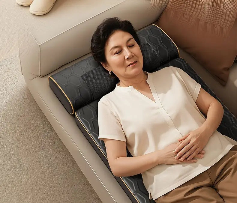 Foldable Multifunctional Massage Mattress Automatic Heating Massage Pad For Neck Shoulder Waist Back Leg Foot Home Use