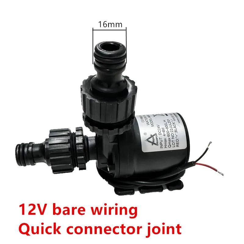 DC 12V 24V Brass Joint Water Pumps 800L/H Solar Brushless Motor Water Circulation Water Pump Ultra Quiet  Submersibles Pump