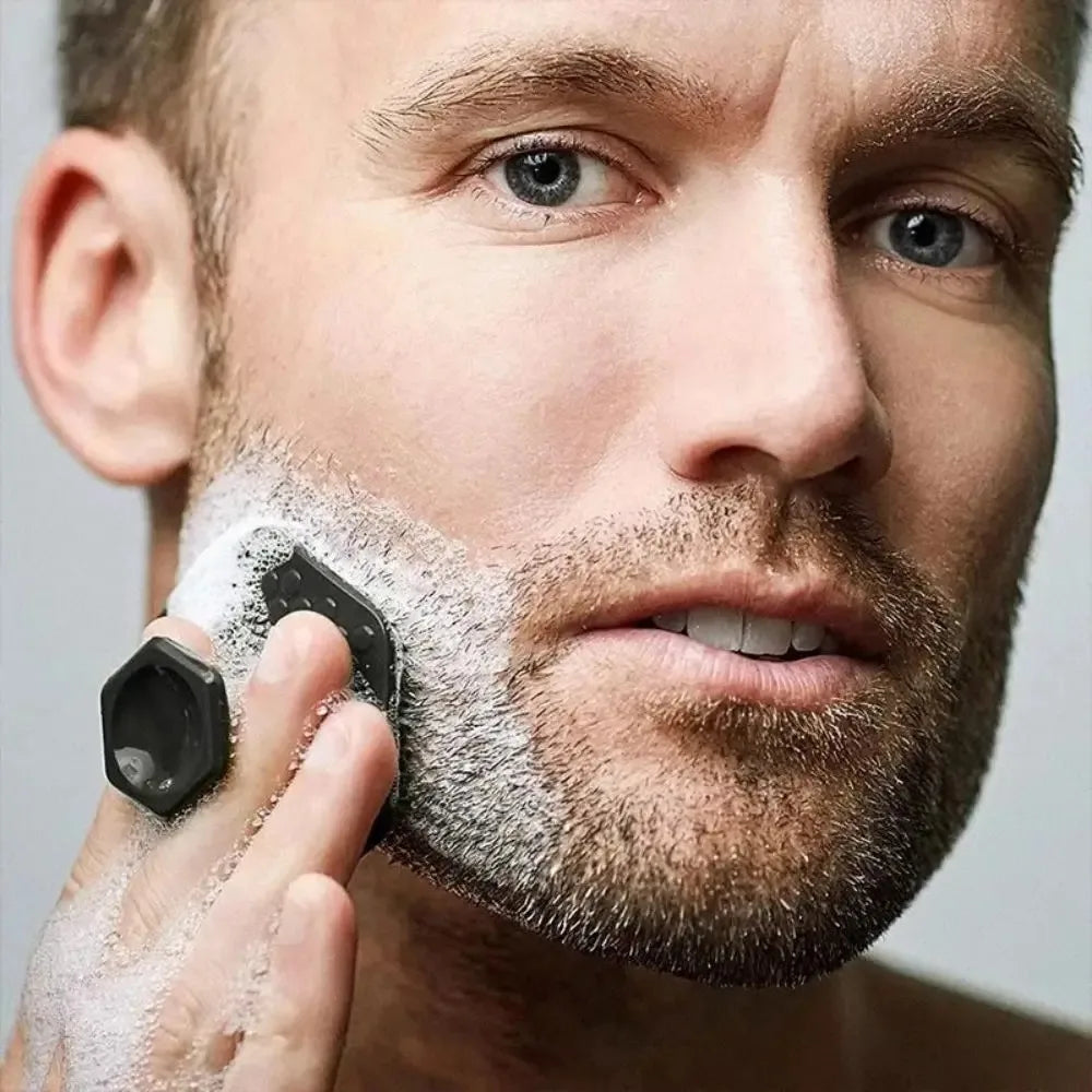 Silicone Facial Cleaning Brush, Mini Deep Clean Massage Face Scrubber for Men Shaving Daily Skincare Beauty Cleaner Accessories