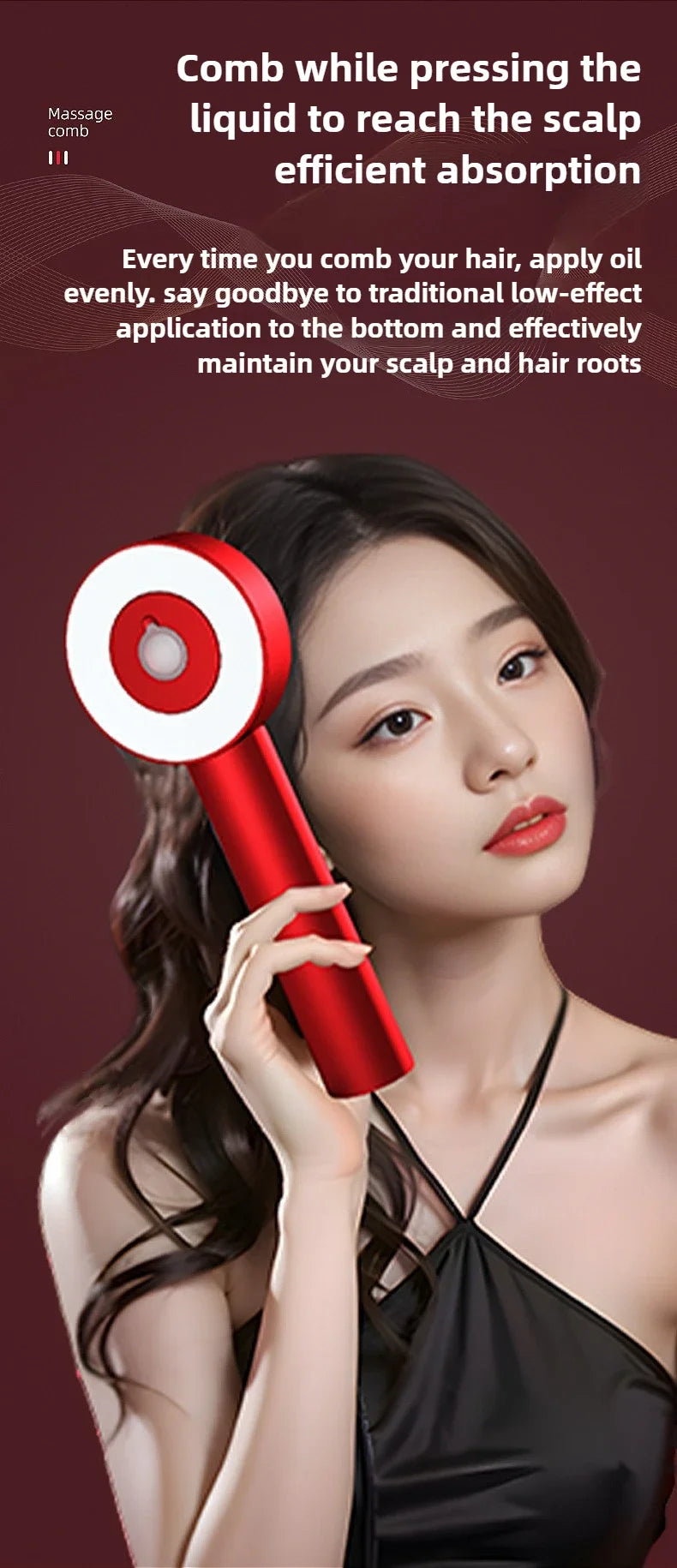 XYT-0806 Red Light Electric Massage Comb Kneading Living Hair Scalp Medicine Device Healthy Hair Guide Liquid Growth Instrument