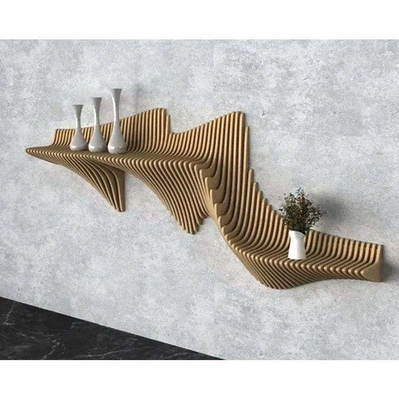 Modern luxury adjustable modular solid wood wall shelf for living room and bedroom home decoration TV cabinet hotel use