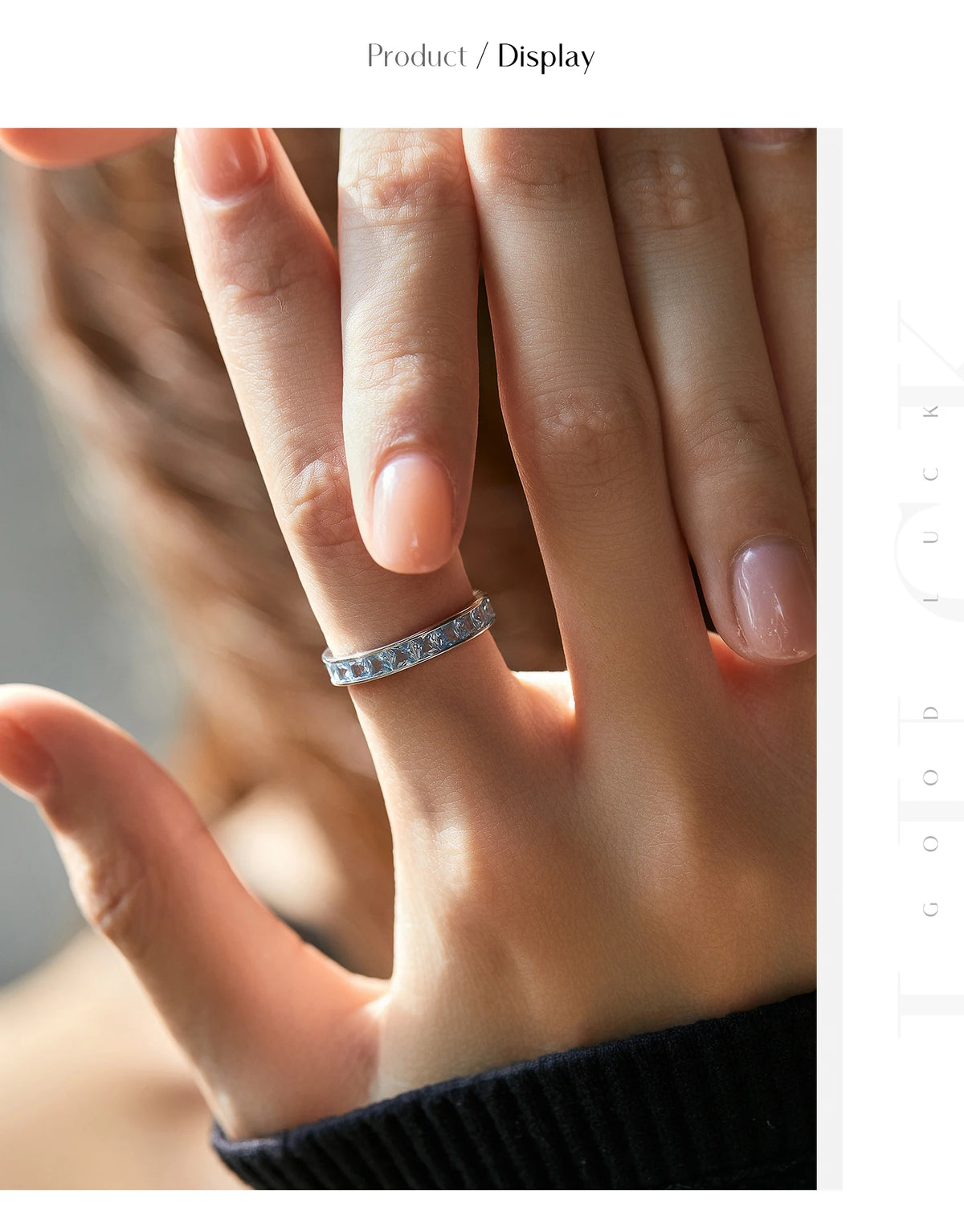 MODIAN 925 Sterling Silver Luxury Square Zirconia Finger Ring Fashion Stackable Eternity Band Rings For Women Fine Jewelry