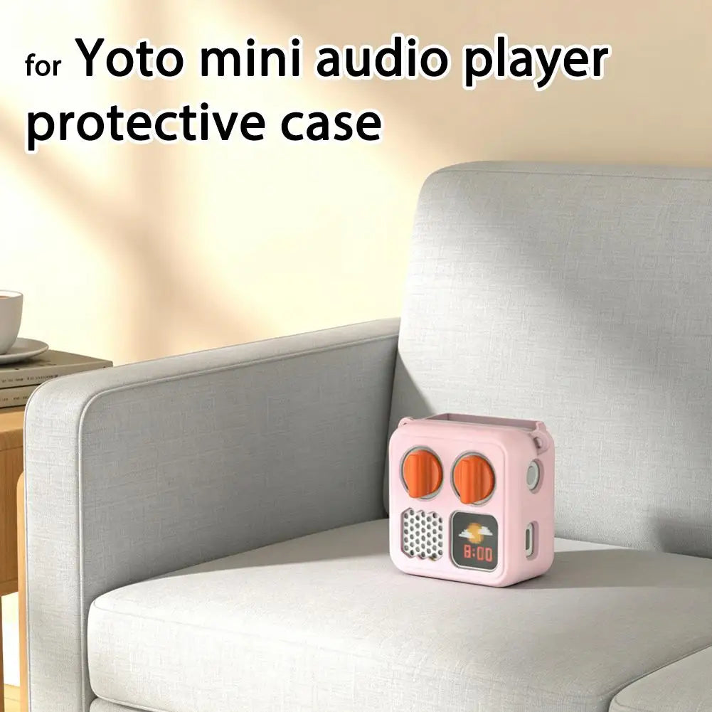 Small Audio Player For Yoto Mini, 360° Shockproof Cover with Lanyard, Lightweight Protector with Waterproof Stain-Resistant
