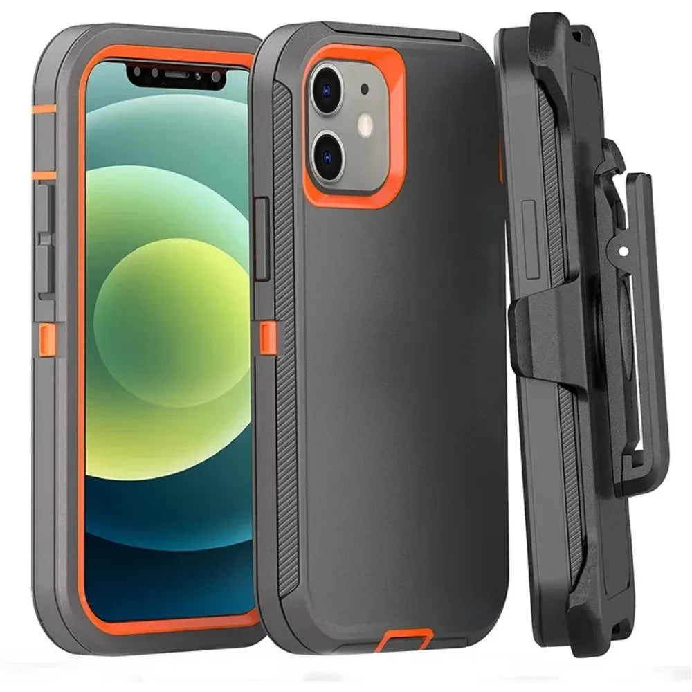 Shockproof Case for iPhone 16 15 14 13 12 11 ProMax Plus Military-Grade Heavy Duty Slim Silicone Cover Soft TPU Bumper 2-Pack
