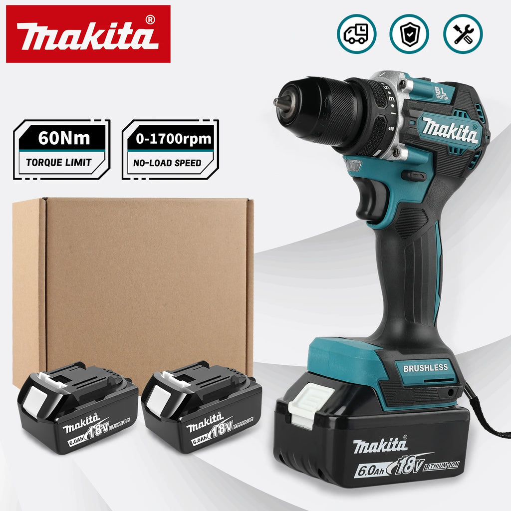 2025 New Makita DDF487 18V Cordless Brushless Drill 10mm Compact Driver for Home Renovation & DIY Craft Projects