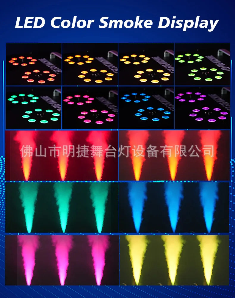 2000W Smoke Machine Stage Fog DMX512 RGB Light DJ Wedding Event Spray