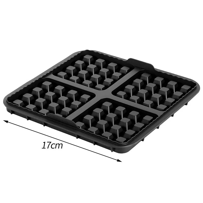 Square Waffle Maker Mold for Air Fryer, Non-Stick Baking Tray Compatible with 4-7QT,for Belgian Waffles,Pancakes,Dishwasher Safe