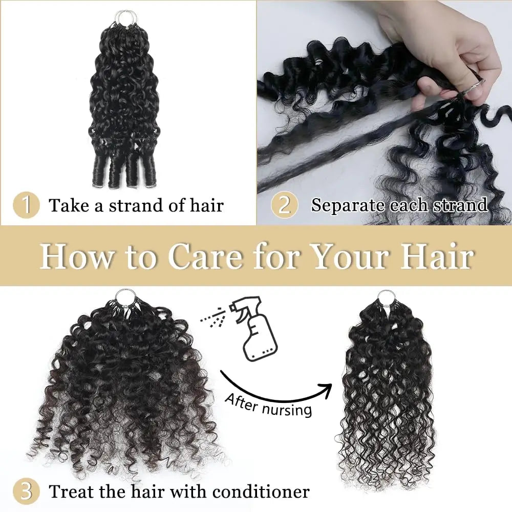 Burmese Curly Miracle Knots Crochet Human Hair For Braiding Boho Braids 100% Raw Human Hair Feathered Crochet Human Hair