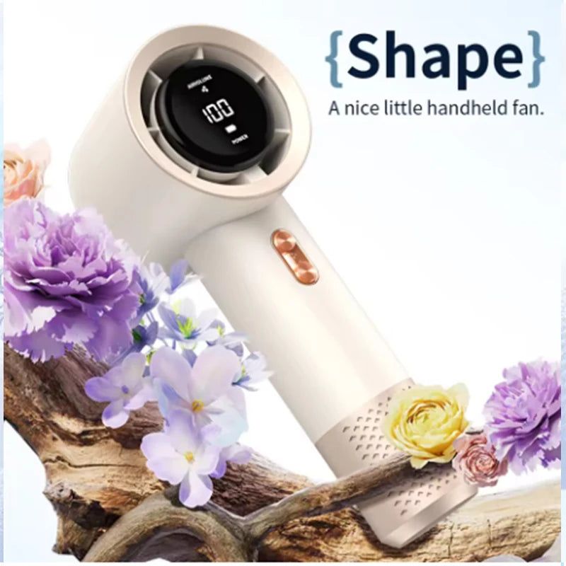 Handheld High-Speed Fan mini Portable Air Conditioner with Six Fans and 199 Levels of Infinite Adjustment