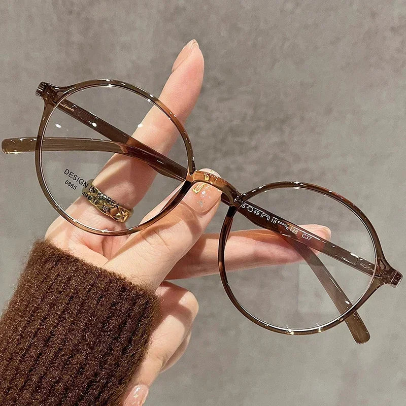 Women High Art Reading Glasses Ultra Light Fashion HD Presbyopia Eyeglasses Anti Blue Light Vintage Round Frame Men Eyewear