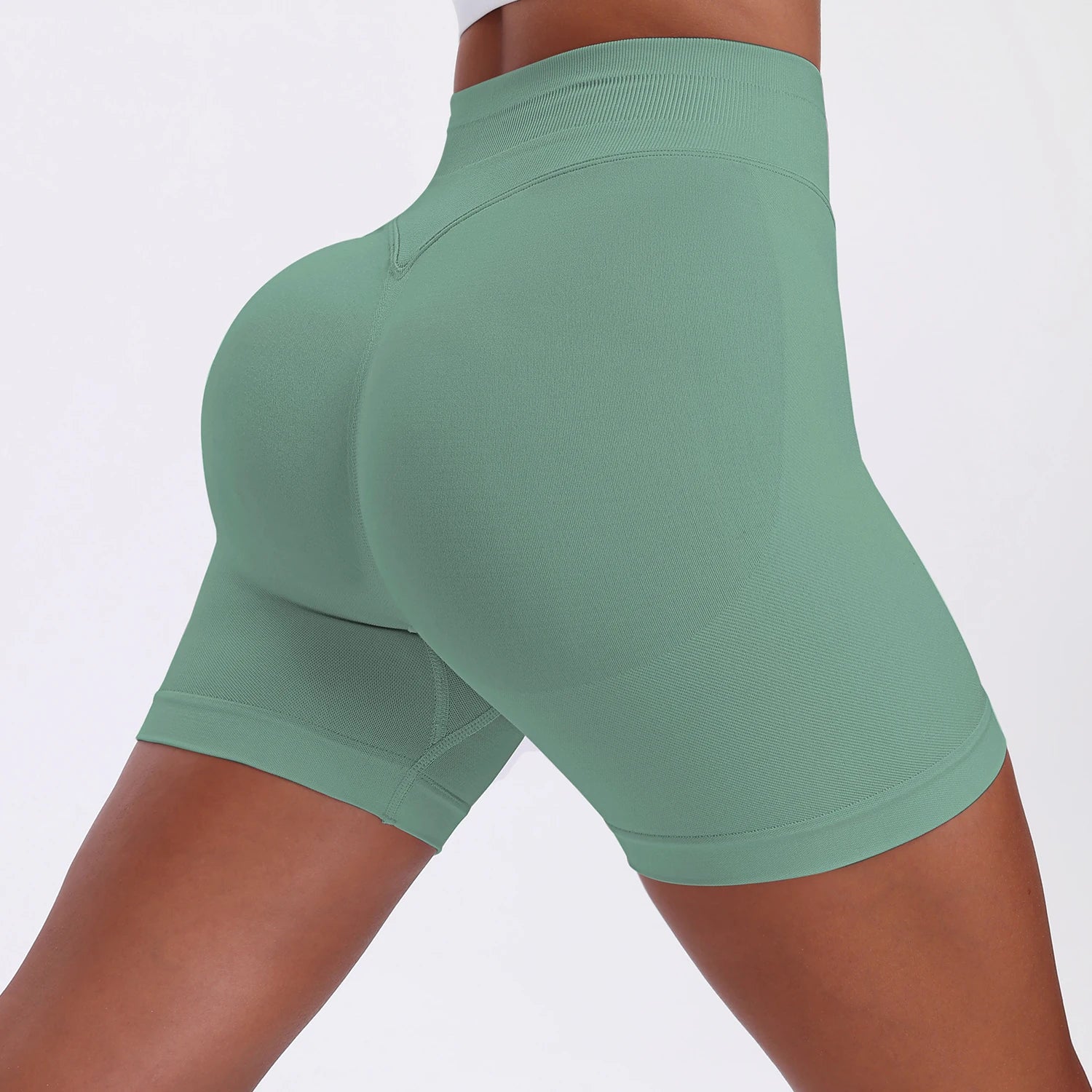 Summer Women Sexy Seamless Fitness Sports Biker Shorts Low Waist Gym Short Workout Scrunch Butt Yoga Leggings
