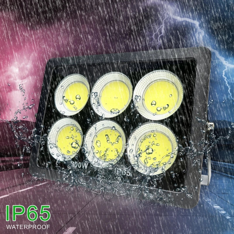 LED COB Floodlight 300W 200W 100W 50W Flood Light Outdoor Lighting 220V Spotlight IP65 Modern Waterproof Outdoor Led Garden Lamp