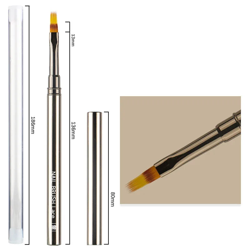 Nails Art Liner Brushes UV Gel Brush 6/9/12/15/18mm Nail Design Pen Elongated Lines Striping Painting Professional Manicure Tool