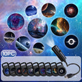 LED Galaxy Projection Light 1 Light+10 Pictures Change, LED Galaxy Projector, Starry Sky Lighting Night Light