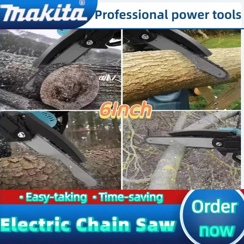 Makita  6 Inch  Wood Logging Chain saw  Chain Saw Electric Saw Handheld PortableGarden Pruning Wood Power Tool