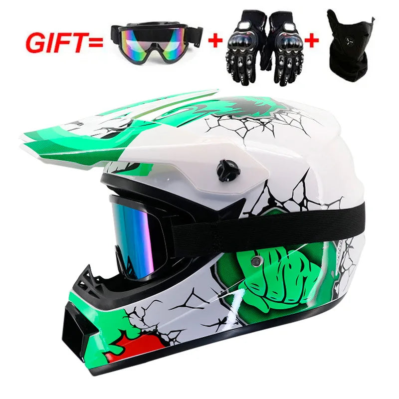 Full Face Off-Road Helmet: Conquer Every Trail DOT Certified Safety Unbeatable Value Built for Adventure for youth kids