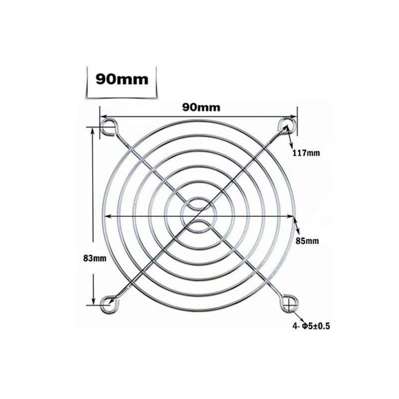 120mm X 120mm 90mm X 90mm 80mm X 80mm Metal Fan Guard With Screw For Computer Case Fans
