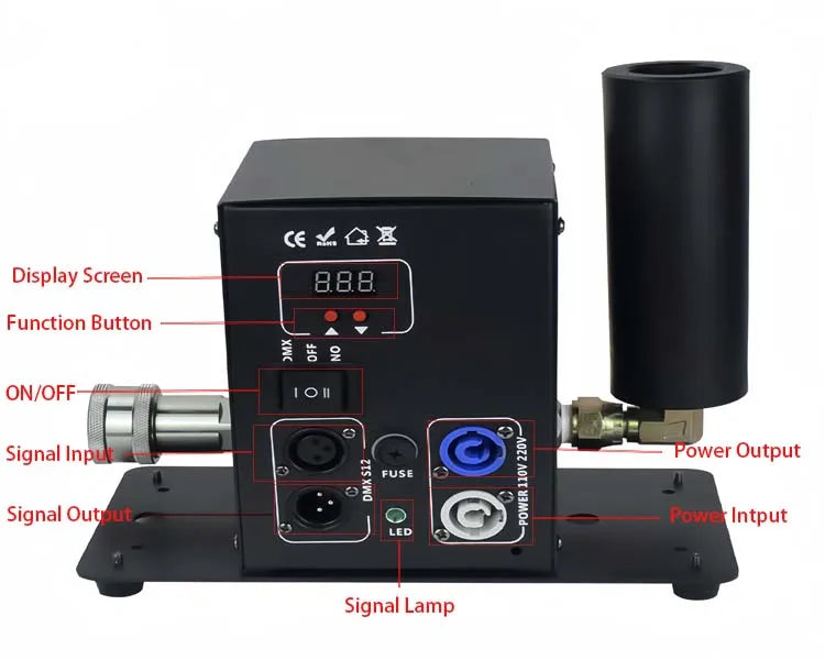Professional Stage Effect Digital DMX Stage Effect Equipment Single Pipe Carbon Dioxide Gas Column Fog Smoke Co2 Jet Machine