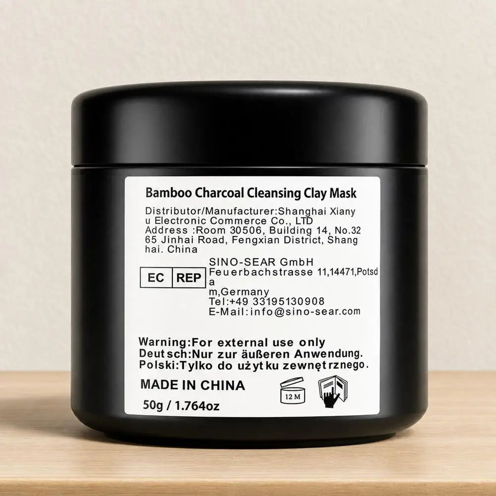 Charcoal Bamboo Peel Off Mask 50g,Deep Cleansing Blackhead Remover, Oil Control Pore Purifying Mud Mask for T-Zone Care
