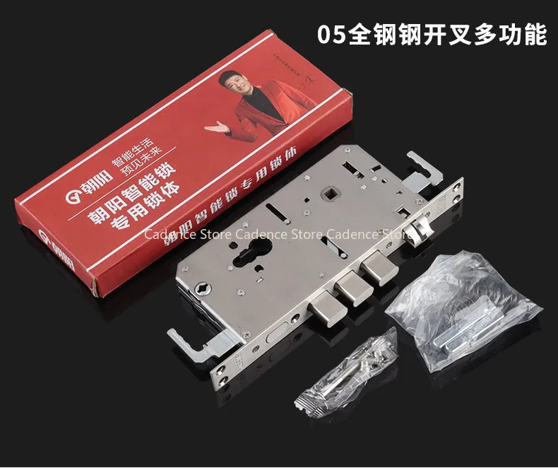 24x240 6068 Security Door Lock Body 304 Stainless Steel Internal Gear Structure Anti Stuck For Smart Fingerprint Lock